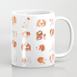 Faces and Poses of a Brittany Spaniel Mug
