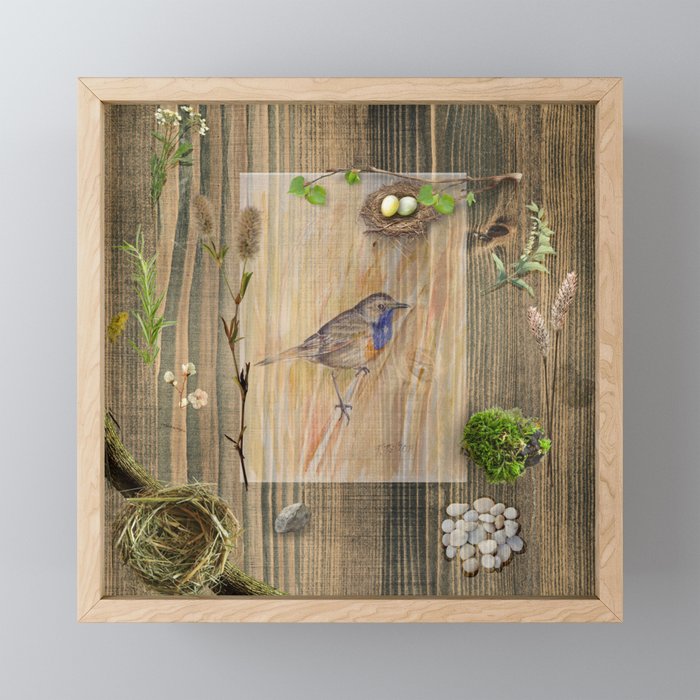 Bird and Spring Nature Collection Framed Mini Art Print