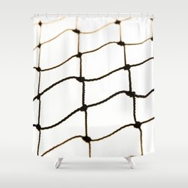Net background, net on white background Shower Curtain