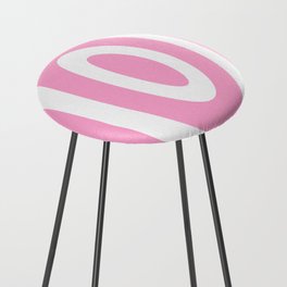 Trippy Pink Design Counter Stool