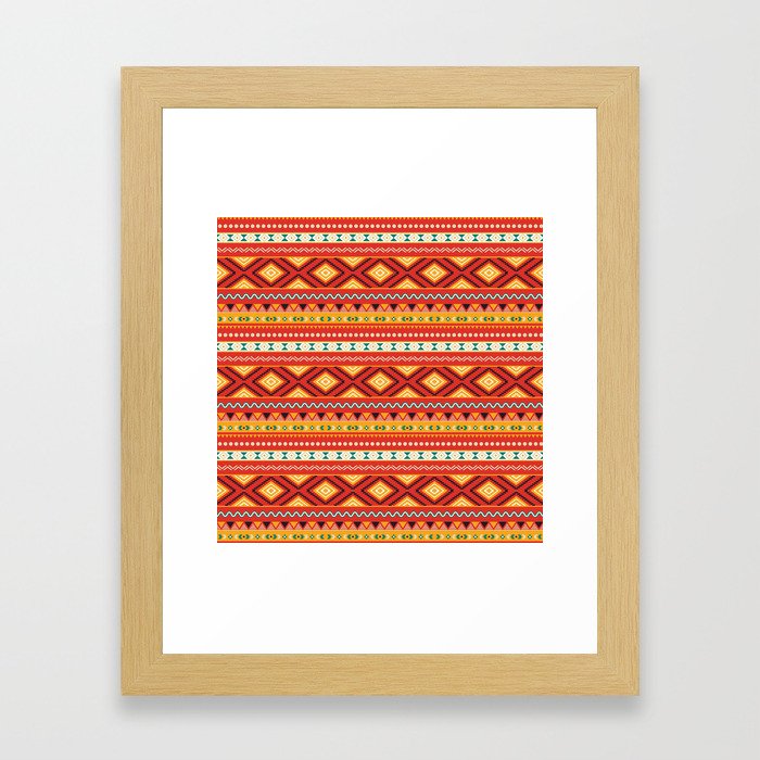 Tribal #5 * Ethno Ethnic Aztec Navajo Pattern Boho Chic Framed Art Print