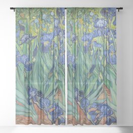 Vincent van Gogh Irises Oil Painting Sheer Curtain