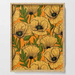 Yellow poppies  Serving Tray