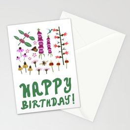 Happy Birthday - Pollinator Garden Stationery Cards