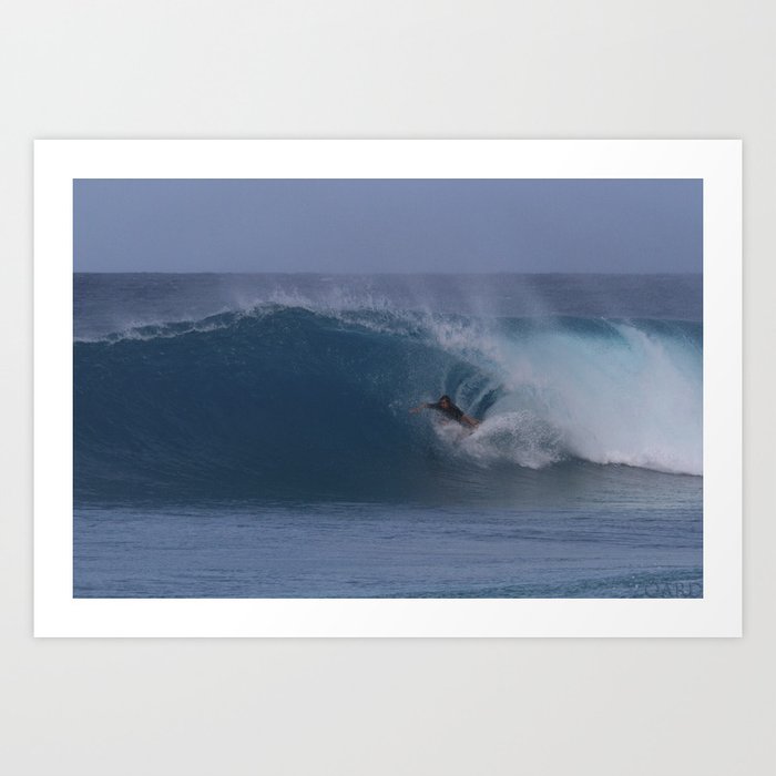 NORTH SHORE WINTER BARRELS Art Print