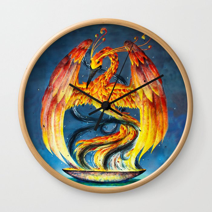Phoenix from the Ashes Wall Clock