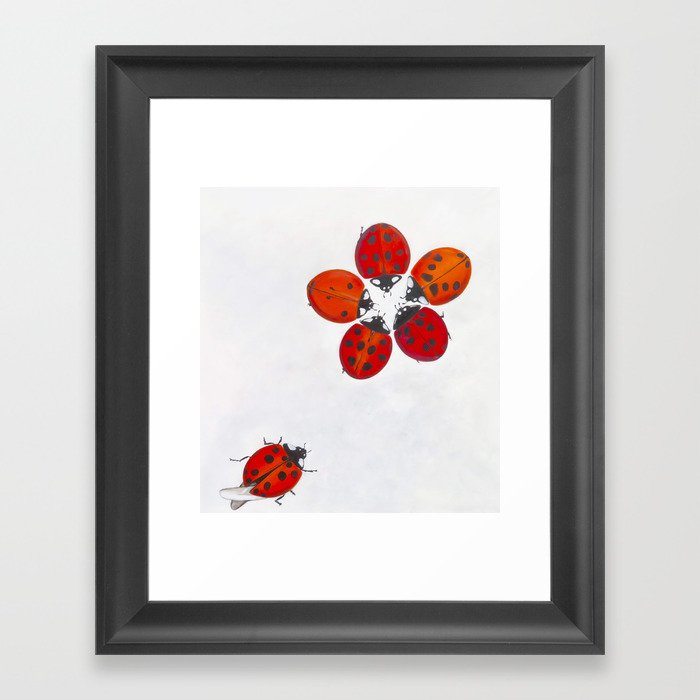 Ladybug meeting Framed Art Print