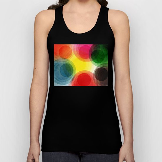 Colorful Retro Circles Unisex Tank Top