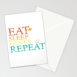 Eat Sleep Ducks Repeat Stationery Card