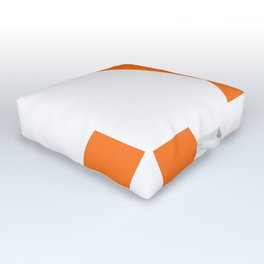 Letter X (Orange & White) Outdoor Floor Cushion
