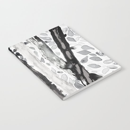 Rainbow Eucalyptus Graffiti artist tree from shedding bark South Pacific Black and White Night Notebook