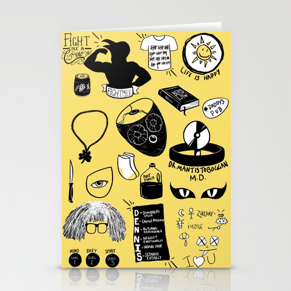 It's Always Sunny doodles Stationery Cards