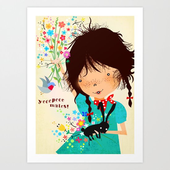 Emma is greeting you Art Print