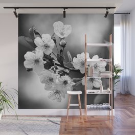 Cherry Blossom in Black and White #decor #society6 #buyart Wall Mural
