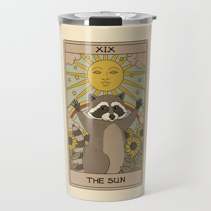 The Sun - Raccoons Tarot Travel Mug