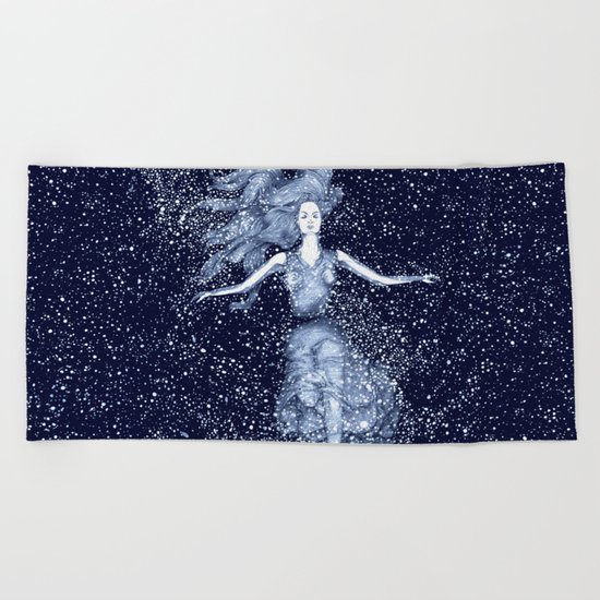 Starlight Swimmer Beach Towel