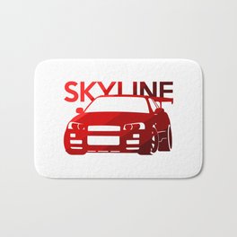 Nissan Skyline GT-R  - classic red - Bath Mat | Illustration, Digital, Graphic Design, Vector 