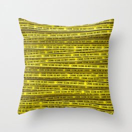 Crime scene / 3D render of endless crime scene tape Throw Pillow