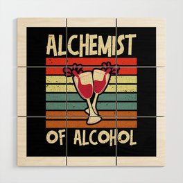 Alchemist of Alcohol Cocktail Barkeeper Wood Wall Art
