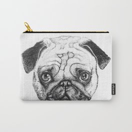 Hand drawn dog: pug Carry-All Pouch