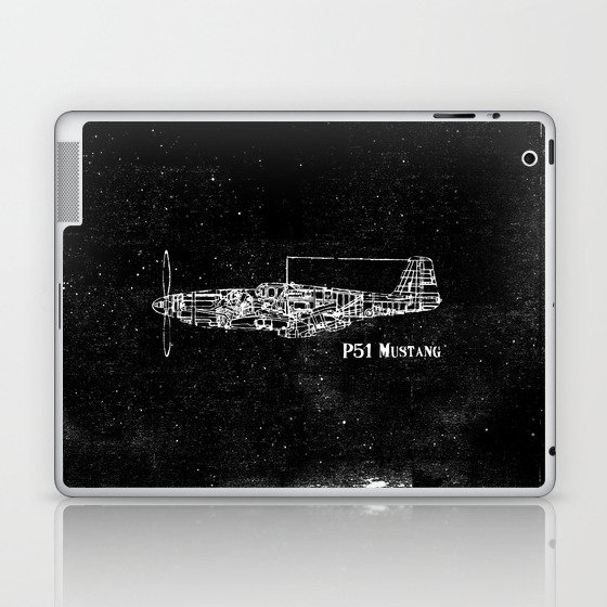 North American P51 Mustang Dark Laptop Ipad Skin By Onecuriouschip Society6