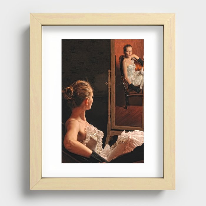 Victoria and the mirror Recessed Framed Print