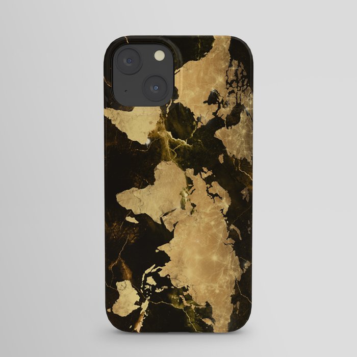 world map marble 5 iPhone Case