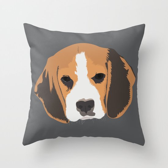 beagle throw pillow