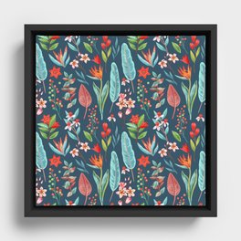 Tropical Jungle Flora II Framed Canvas