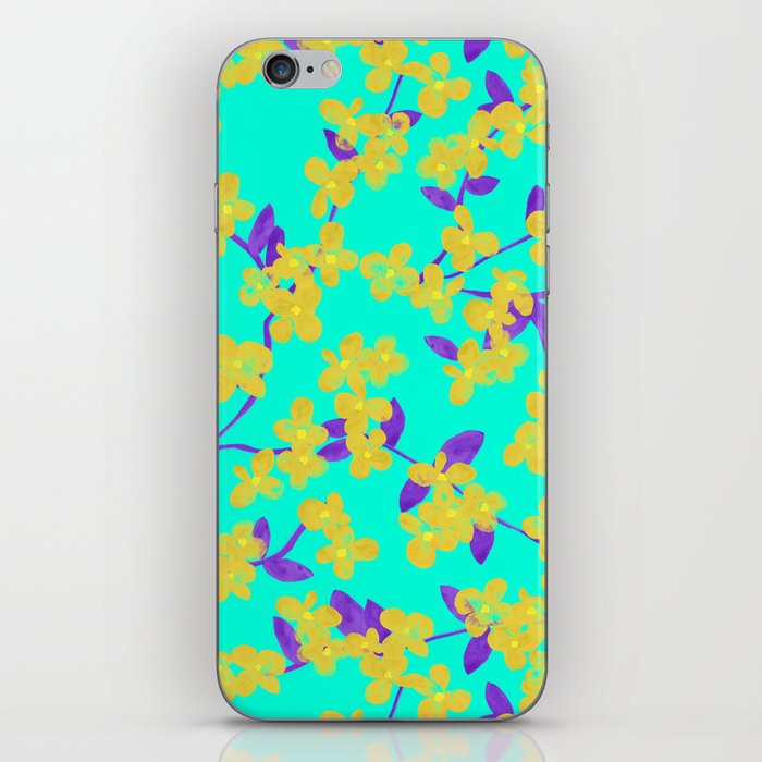 Turquoise Blossom iPhone Skin