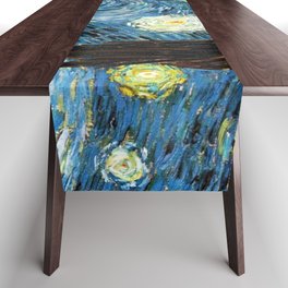 Starry night, Hokusai, Vincent van Gogh, Table Runner