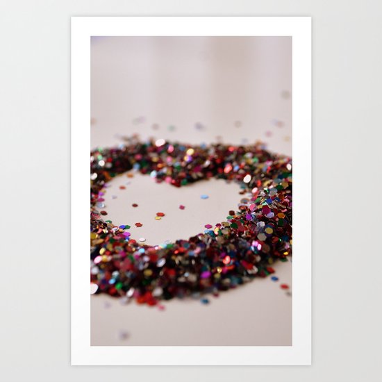 Glitter Heart Art Print