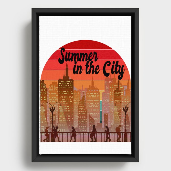 Summer in the City Framed Canvas