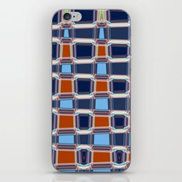 Red And Blue Geometric Abstract iPhone Skin