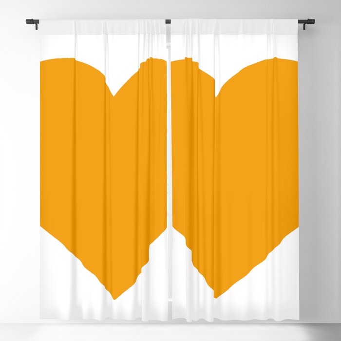Heart (Orange & White) Blackout Curtain