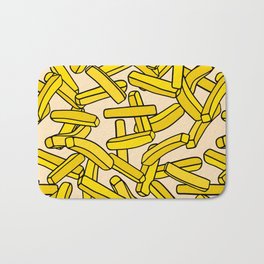 French Fries Bath Mat | Digital, Food, 3D, Graphicdesign, Humorous, Shapes, Pop Art, Fun, Yellow, Fast 
