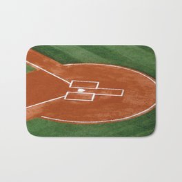 Baseball Field - Illustration Graphic Design Bath Mat