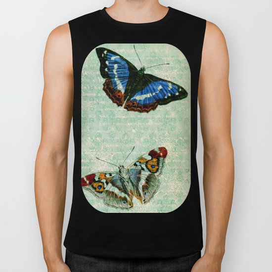 Vintage Butterflies 02 Biker Tank