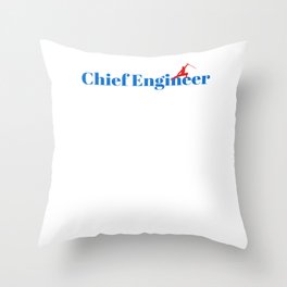 Chief Engineer Ninja in Action Throw Pillow