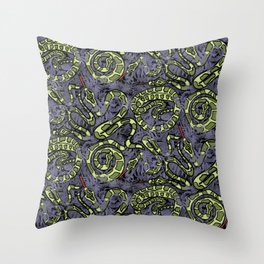 Hissterical Snakes Throw Pillow