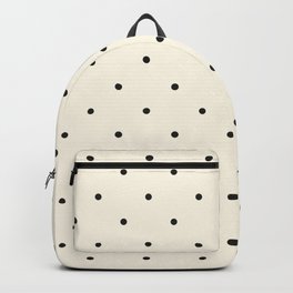 Black dots over cream background Backpack