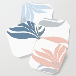 Cool-tone Leaf Pattern Coaster