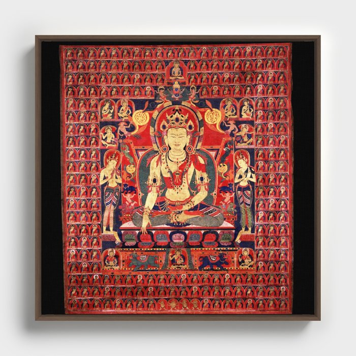 Akshobhya Buddha Sarvadurgati Tantra Mandala Framed Canvas