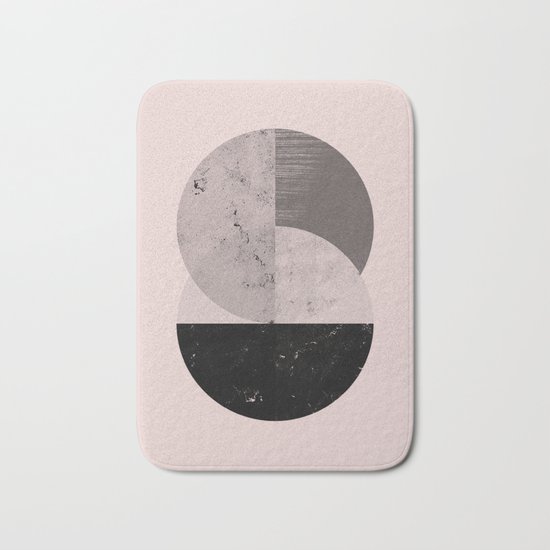 Two cycle geometric modern art Bath Mat