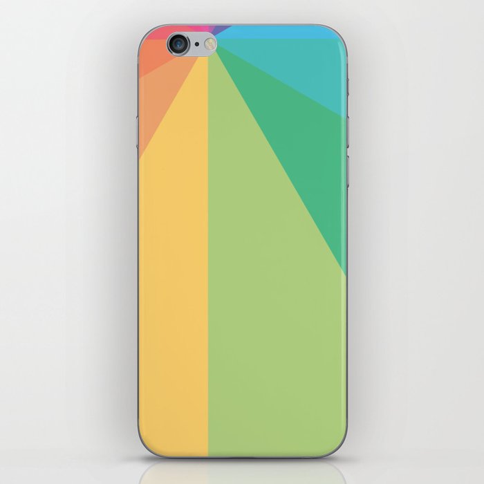 Minimal Simple Colourful Rainbow Circle Design iPhone Skin