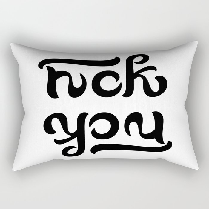 Ambigram generator F*CK YOU Rectangular Pillow