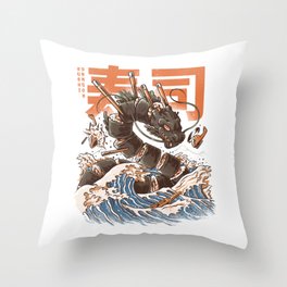 Great Sushi Dragon Throw Pillow