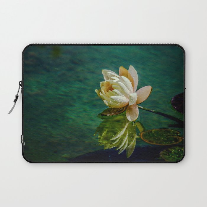Water Lily after rain Laptop Sleeve