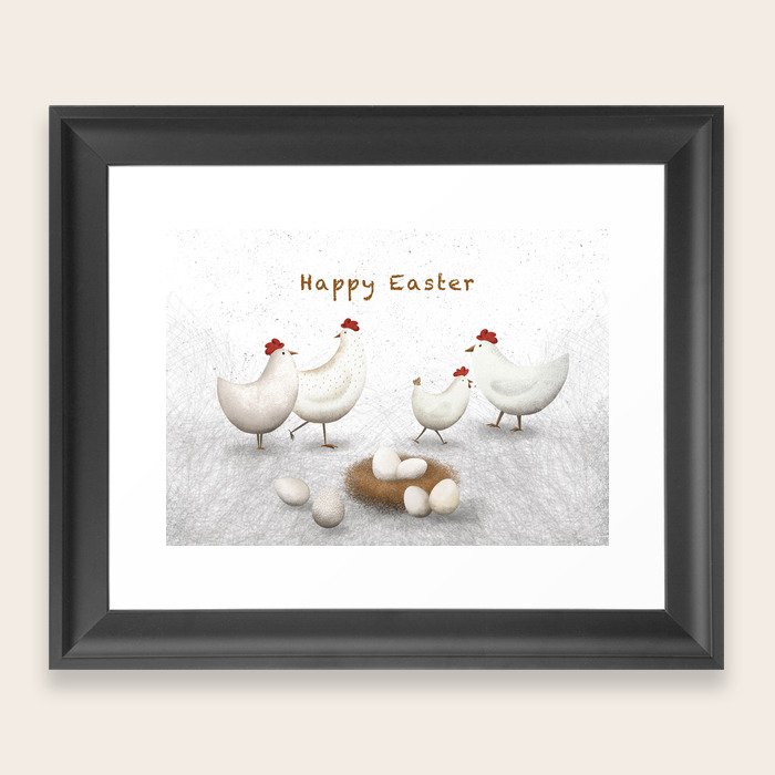 Happy feathers Framed Art Print