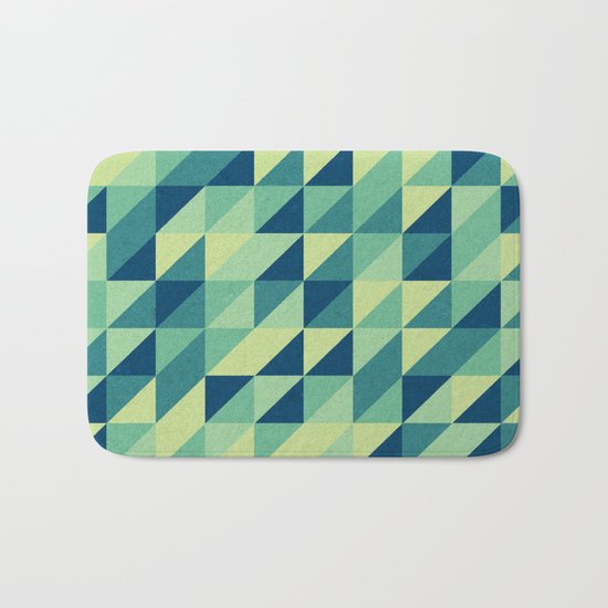 turquoise pattern Bath Mat